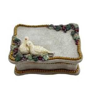 Innovation Trinket Box with Removable Lid Jewelry Love Birds Forever Yours 1997
